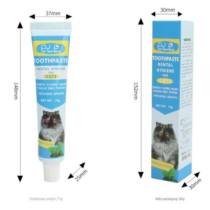 Pet toothpaste Vanilla flavor cat toothpaste oral cleaning Cat toothpaste teeth cleaning 70g