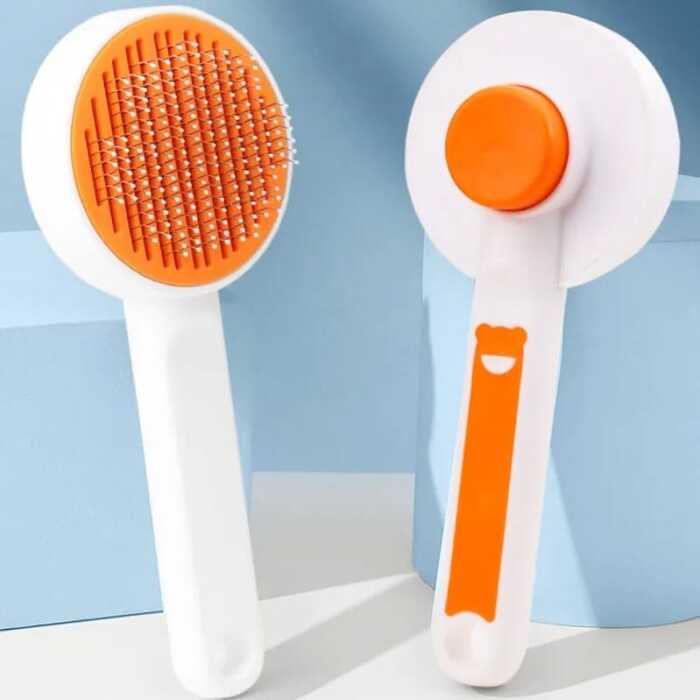 Colourful Pet Grooming Brush pet self-cleaning pin comb pet hair remover