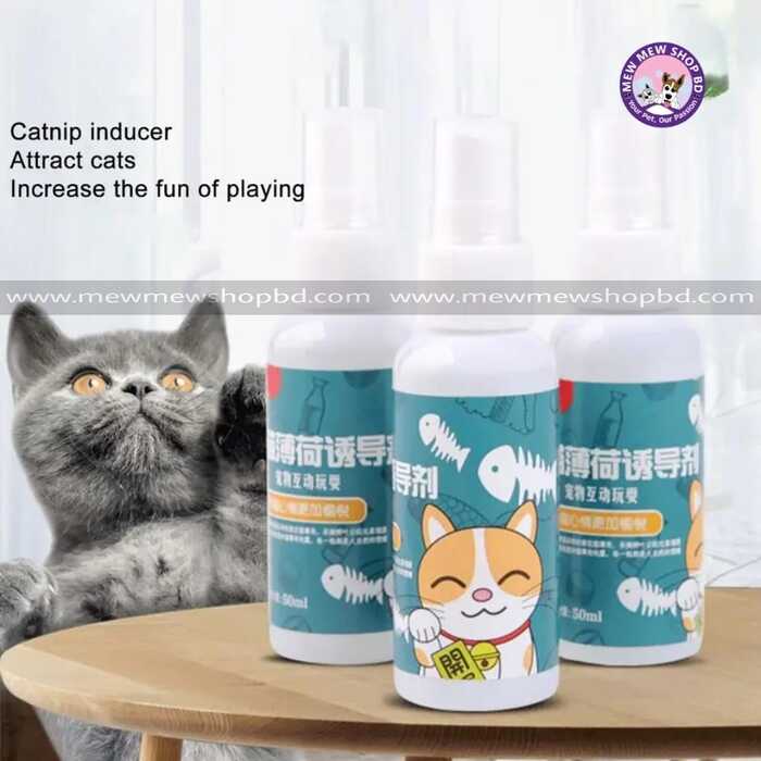 50ml Cats Catnip Spray Catnip Inducer Spray Natural Safe Healthy Cat Mint Pet Training Tool For Indoor Cats