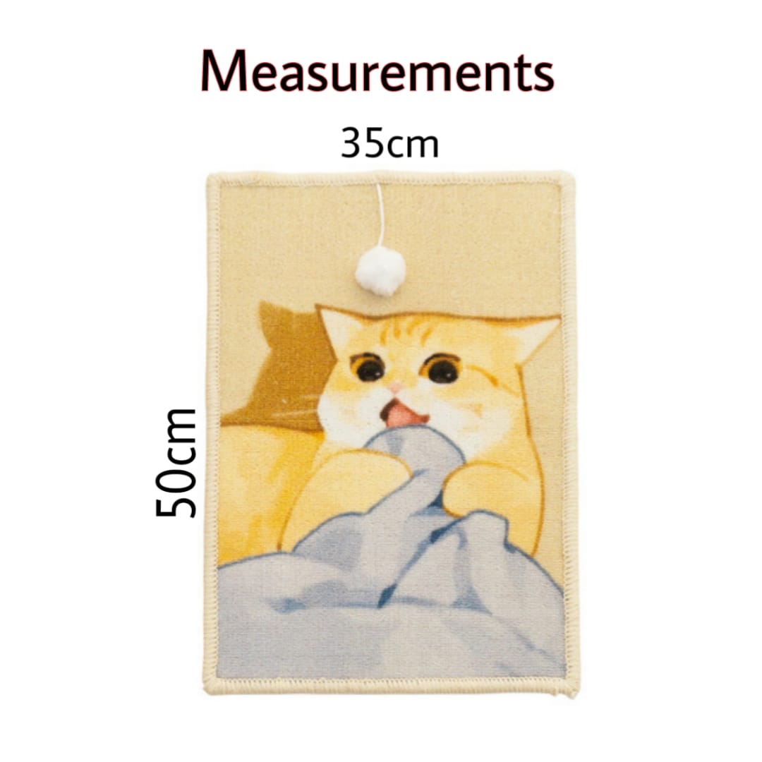 Premium Decorative painted cat scratcher board to protect furniture with Adhesive Tape