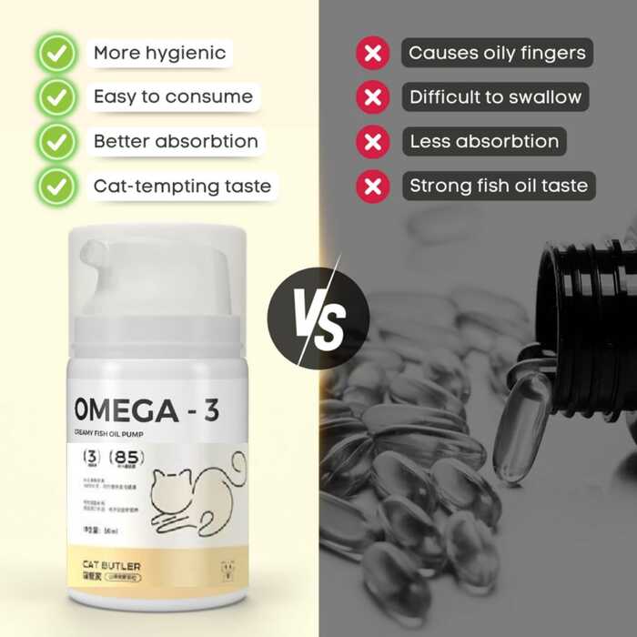 Cat Butler Omega 3 Fish Oil 50ml  – Emulsified Cat Supplement