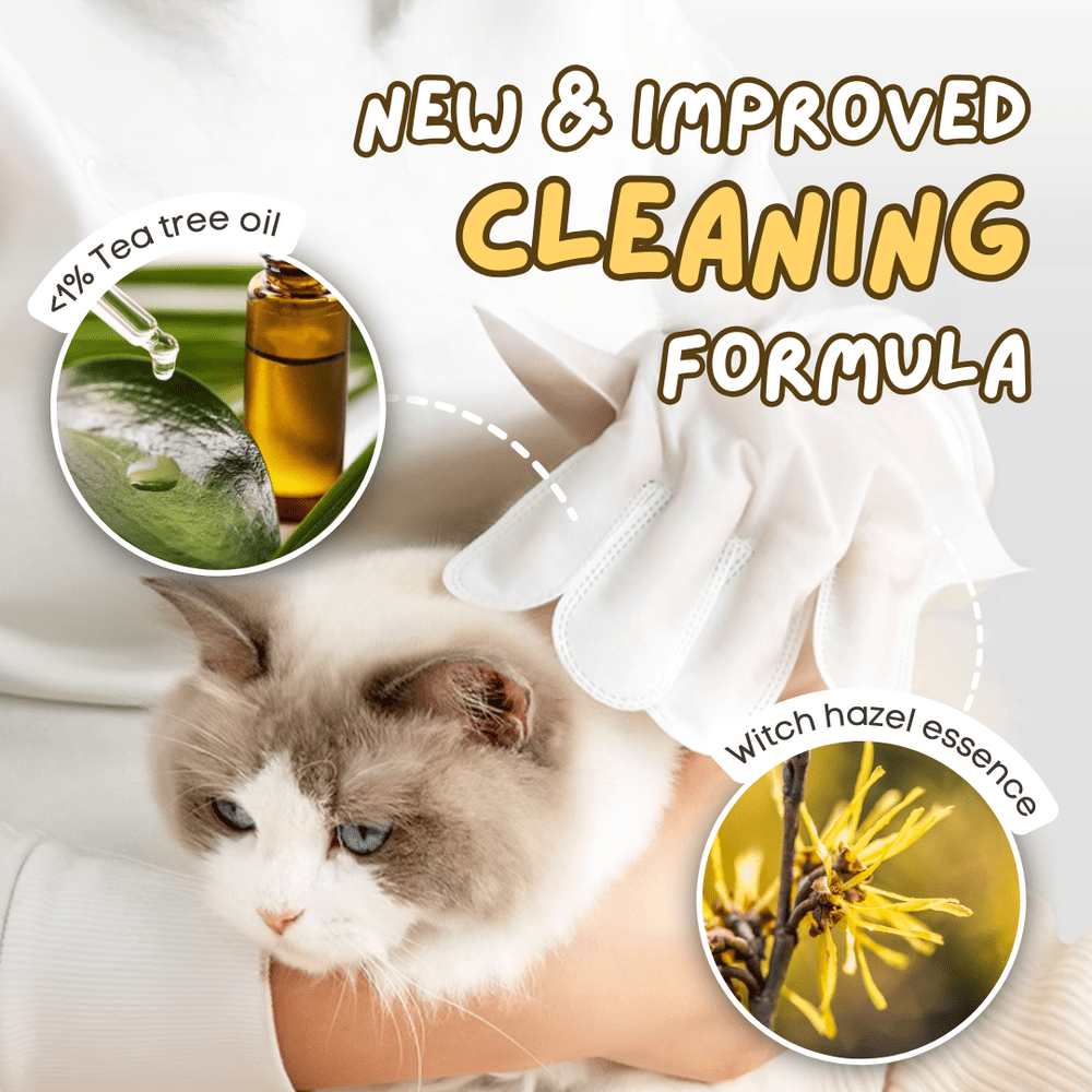 6pcs Pet Grooming Gloves Wipes for Pets