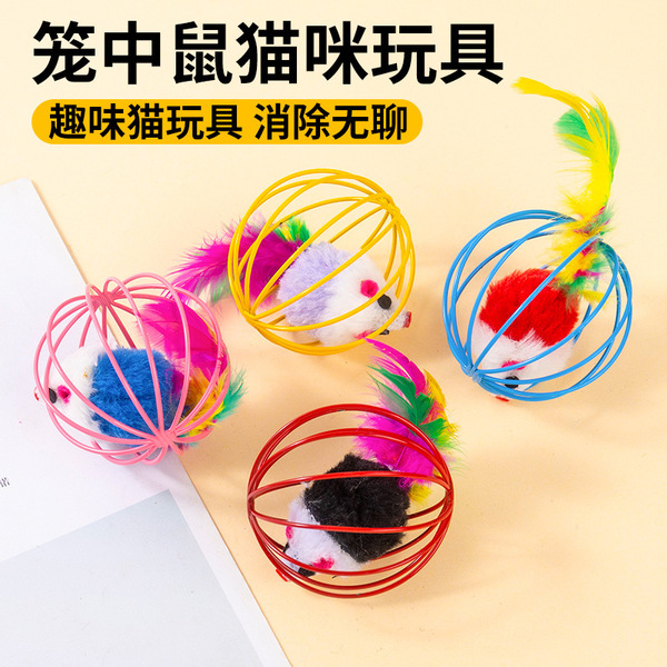 Cat Cages Mouse Toy - Cat Teaser Toy-1(Pcs)