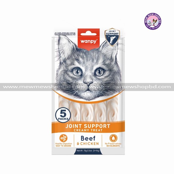 Wanpy Medicated Creamy Cat Treat Joint Support Beef & Chicken 70gm