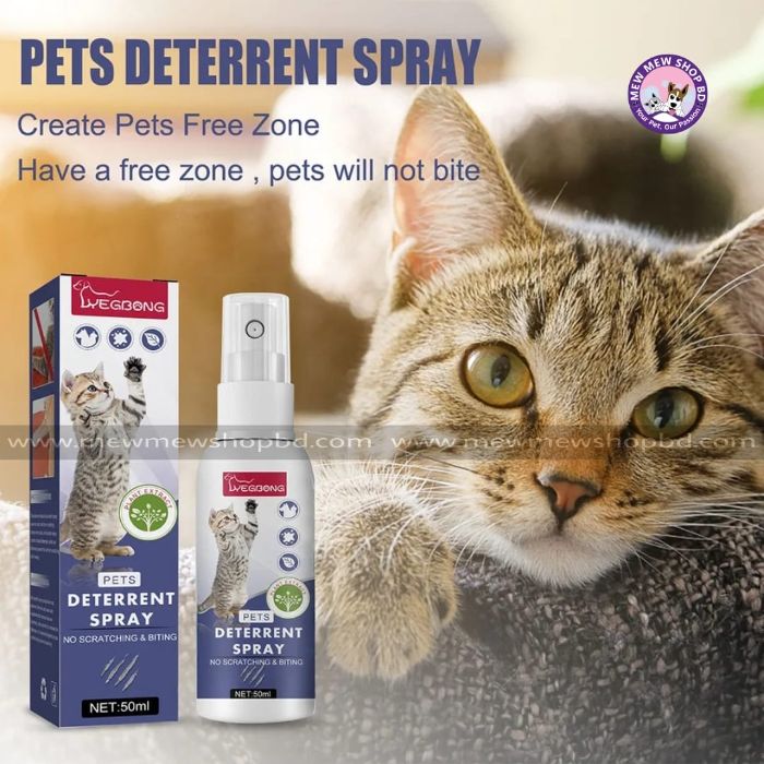 YEGBONG Cat Scratch Deterrent Spray Orange Scent, Natural Furniture Protector 50ml