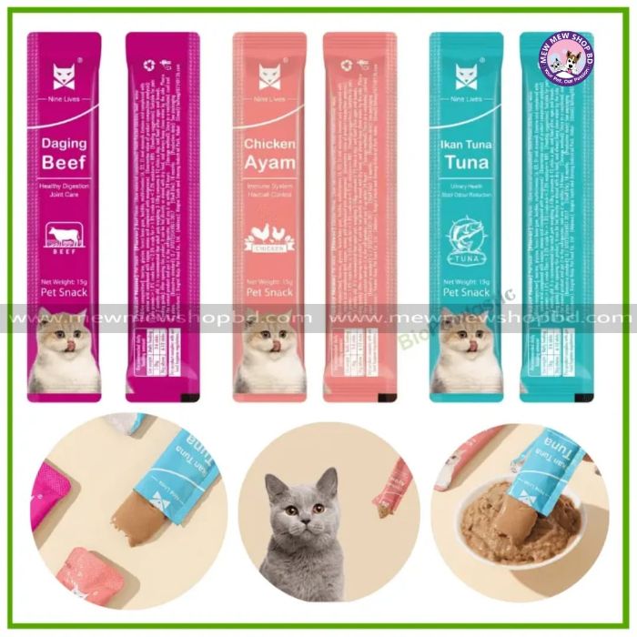 Nine Lives Cat Creamy Treat Sticks 15g (1pc)