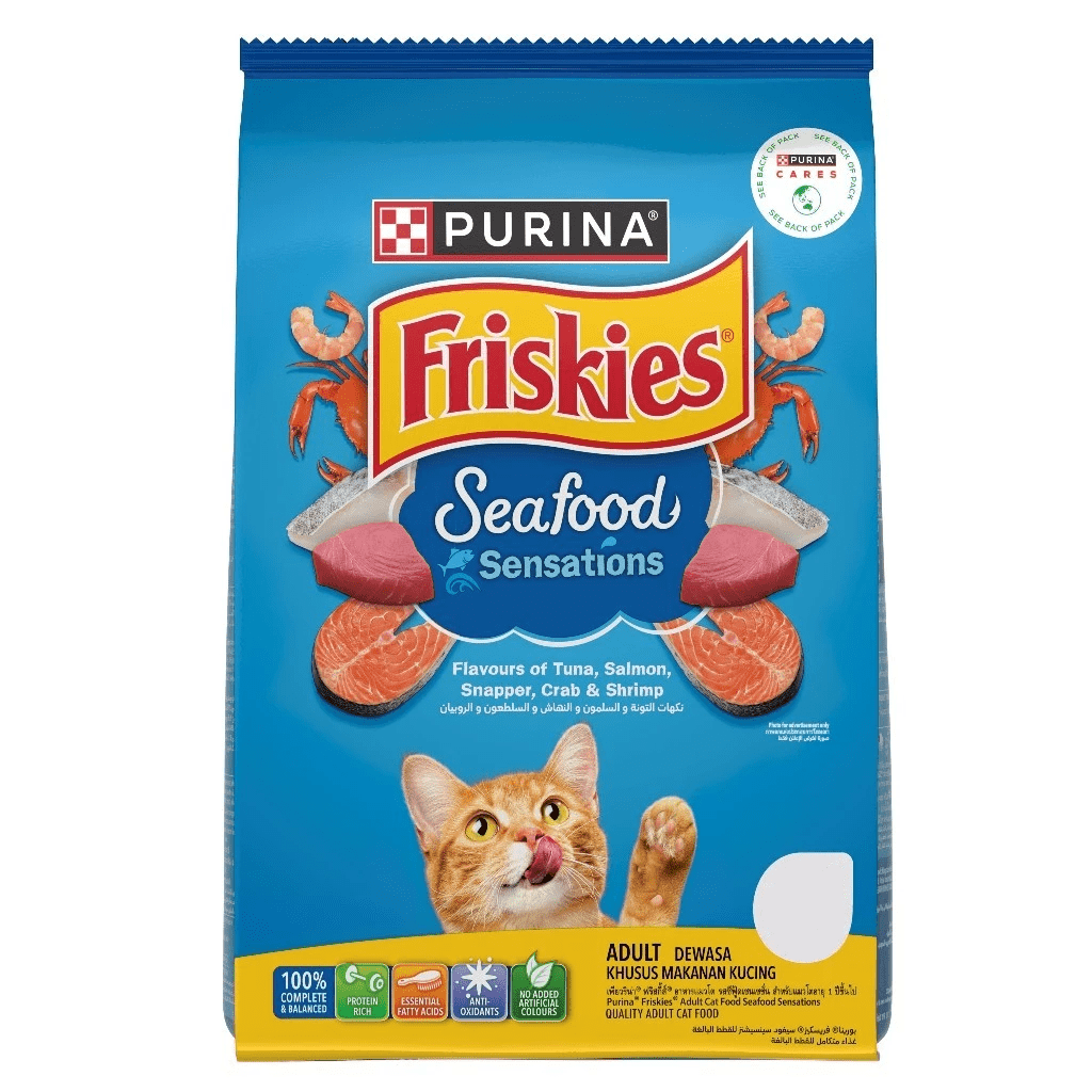 Purina Friskies Adult Cat Food Dry Seafood Sensation