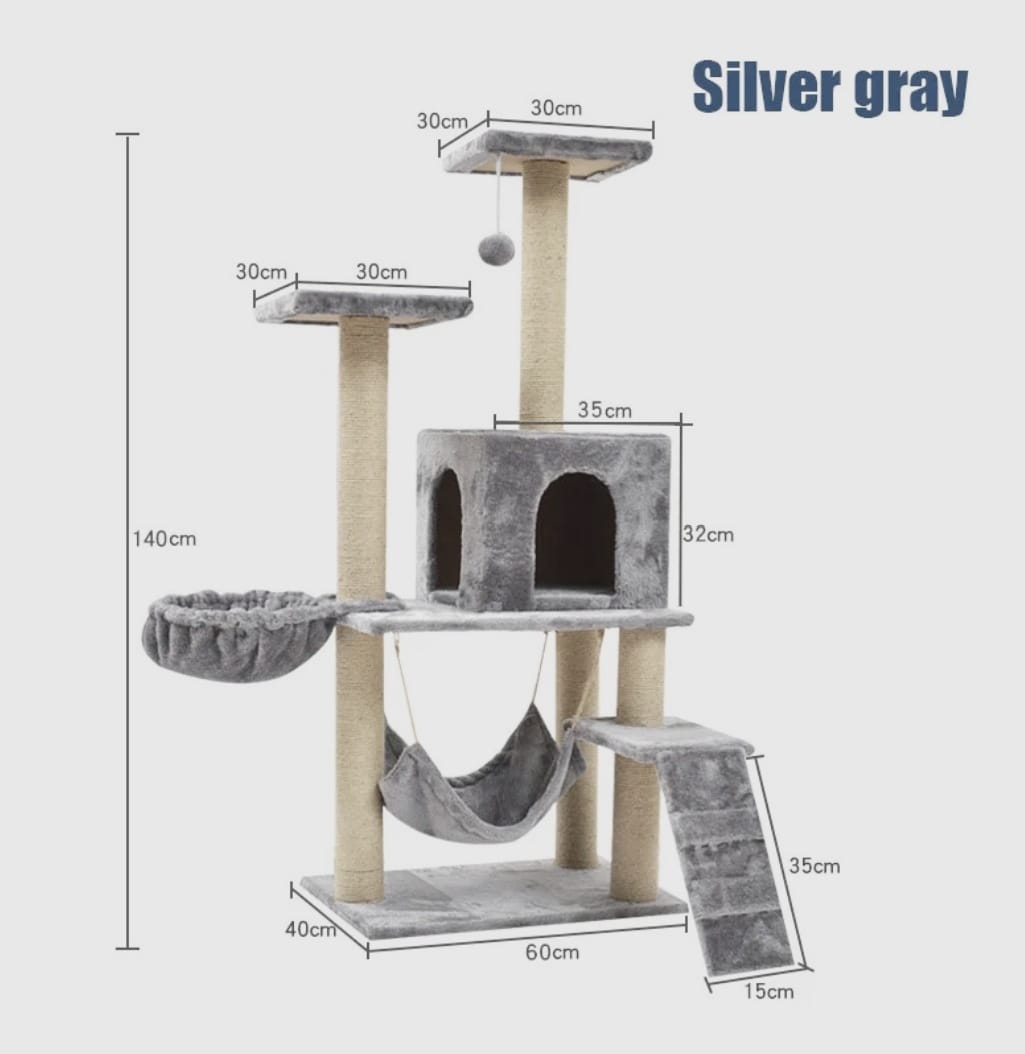 Cat's nest with cat's climbing frame, Large Sized Tree House with grasping column for Pet Cat
