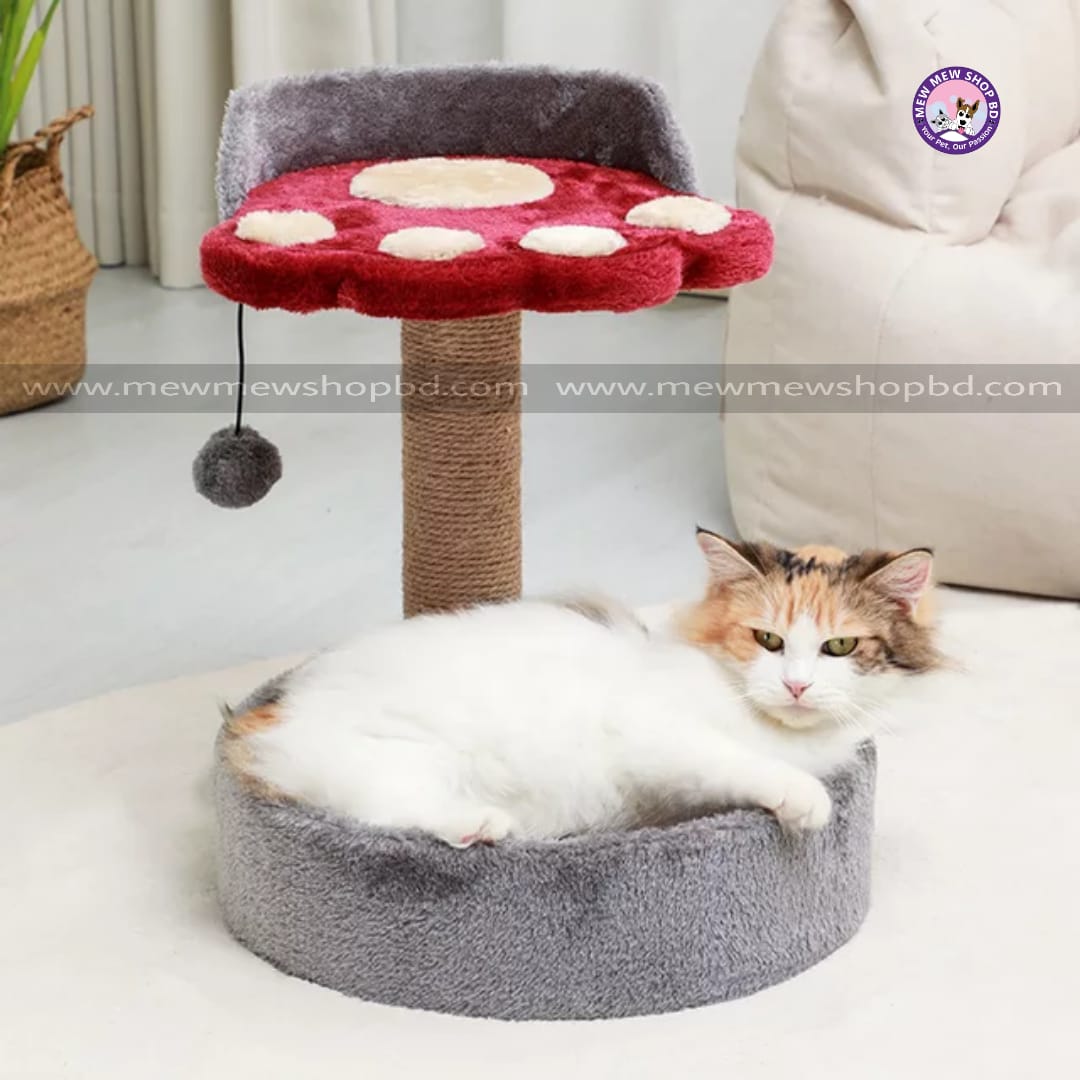 Paw Shape Tower with Round Base Cat Tree