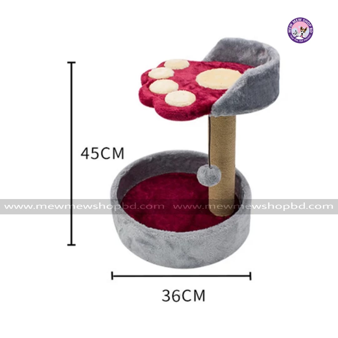 Paw Shape Tower with Round Base Cat Tree