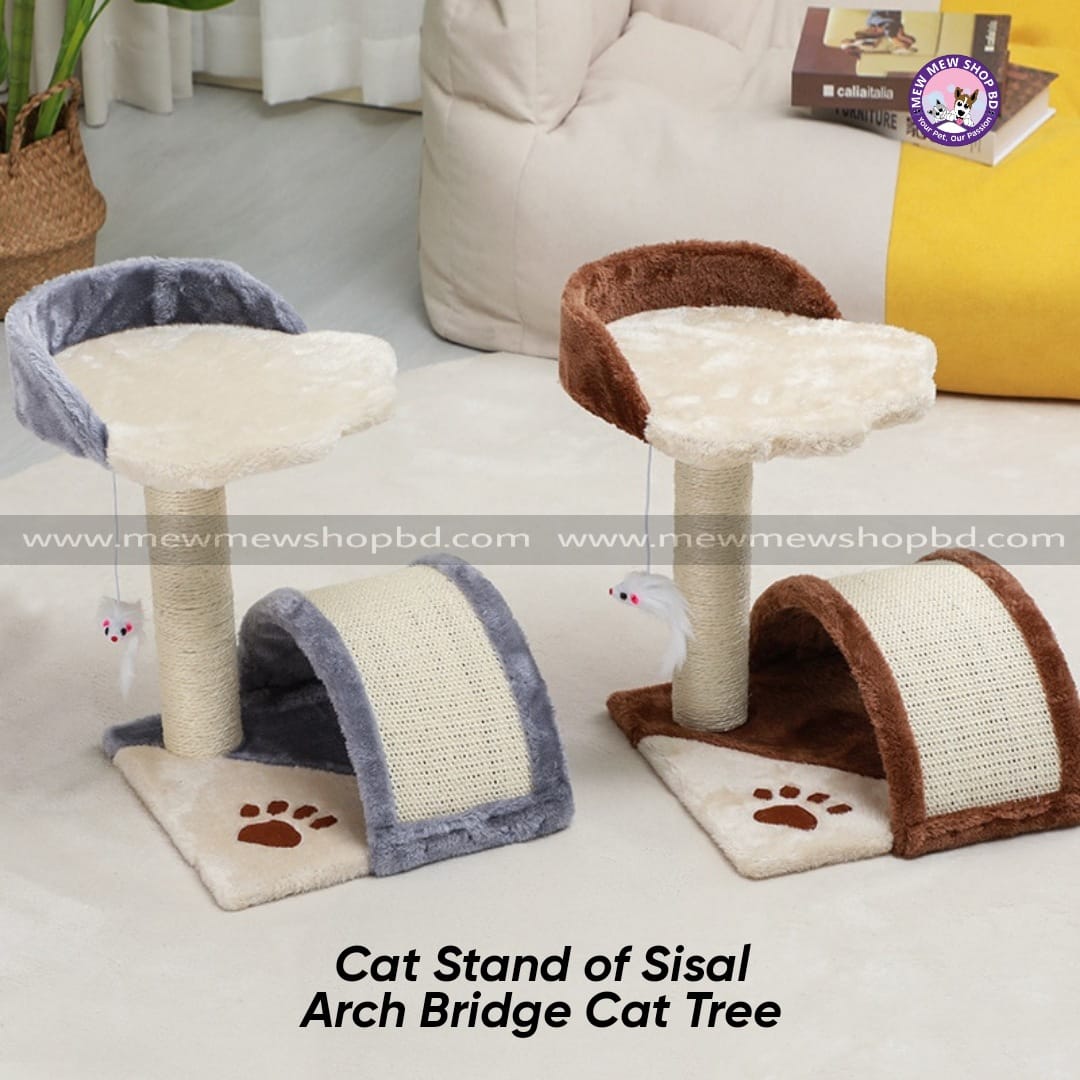 Cat Stand of Sisal Arch Bridge Cat Tree-(1Pcs)