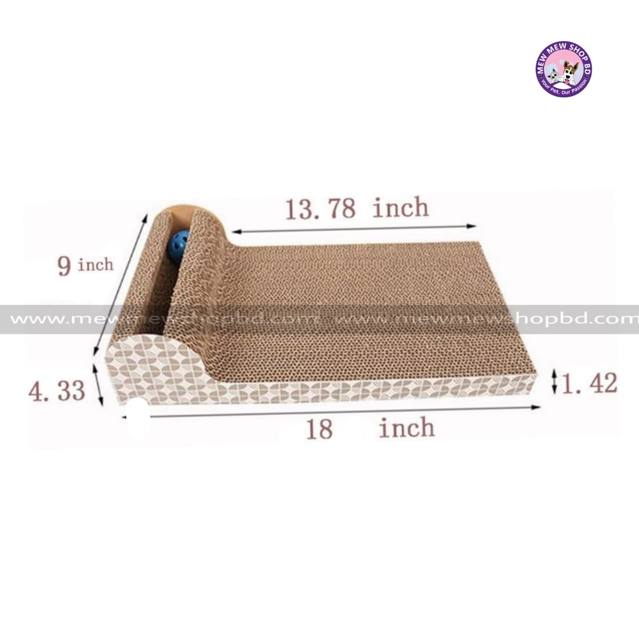 Lounge Design Reversible Cat Scratcher with Catnip