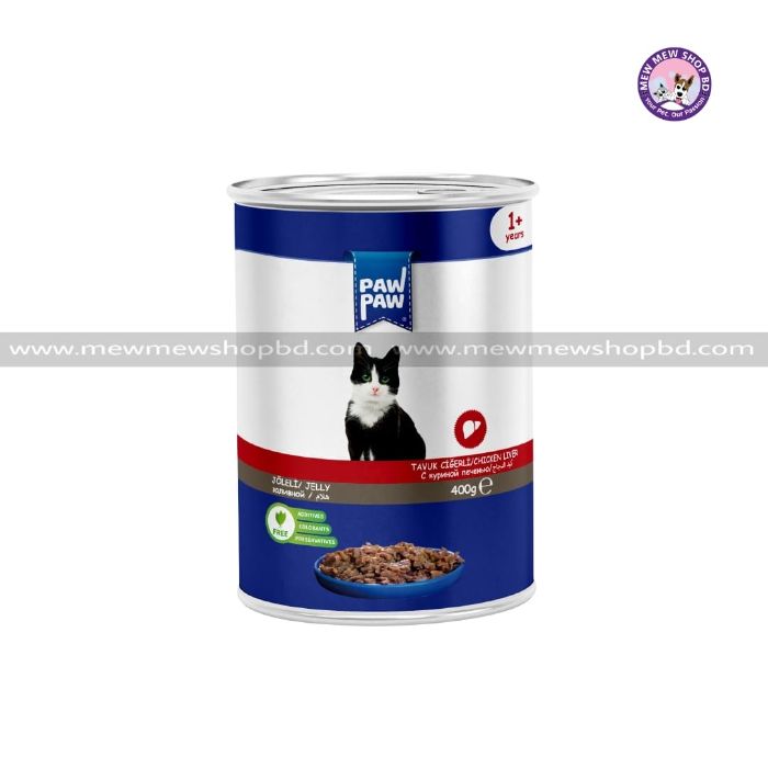 Paw Paw Adult Cat Food Chicken Liver in Jelly 400g