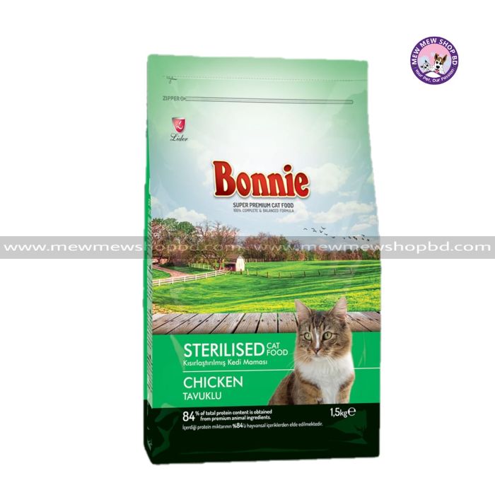 Bonnie Sterilised Adult Cat Food Chicken Tavuklu 1.5kg