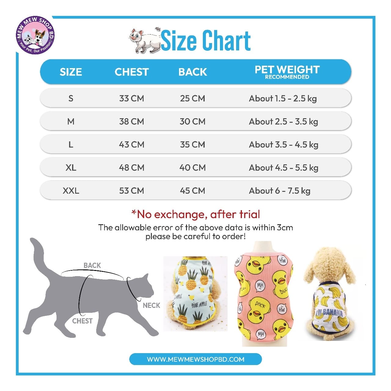 Pineapple Printed Sleeveless Dress / Tshirt for Pet Cat ( No Exchange )