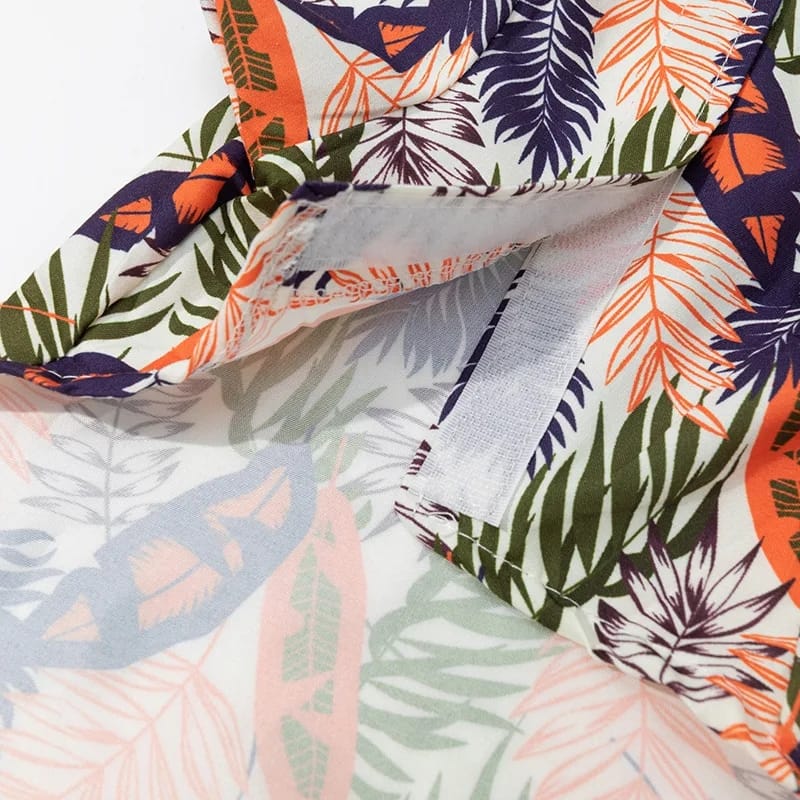 Floral Design Pet Cat & Puppy Dress / Shirt with Adhesive Tape  ( No Exchange)