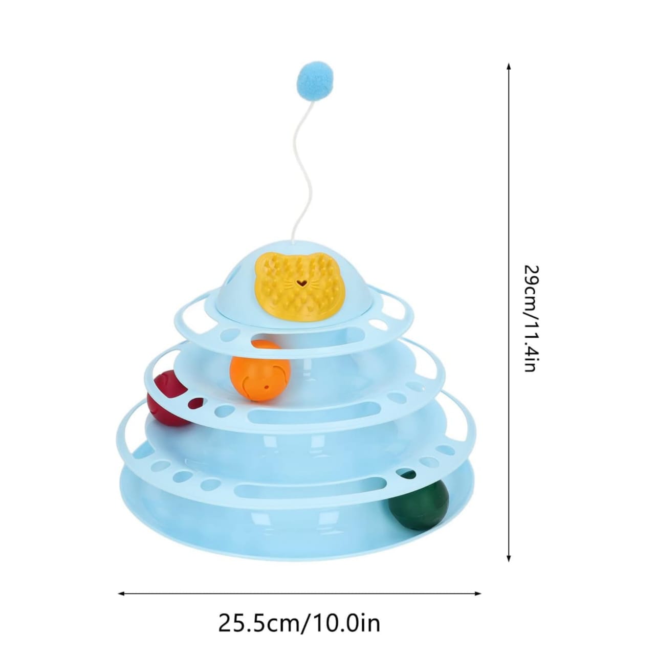 Tower Toy 4layer with Plush Ball Stand for Pet Cat