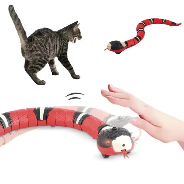 Smart Sensing Rechargeable Electric Cat Snake Toy for Pet Cat & Dog