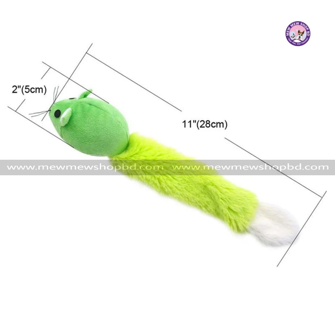 Long Tail Plush Mouse Interactive Pet Cat Toy, Scratch Playing Training with Catnip Toy Gift