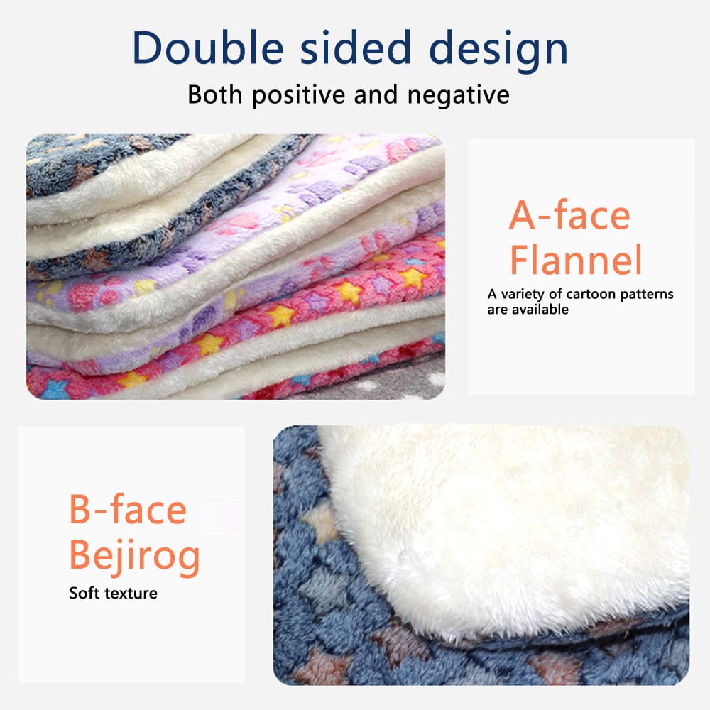 Pet Cat & Puppy Comfortable Plush Blanket Winter Bed For Pet