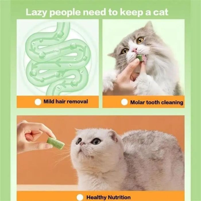 10pcs Cat Grass Teething Stick set with Chicken Flavor for Pet Cat (50g)