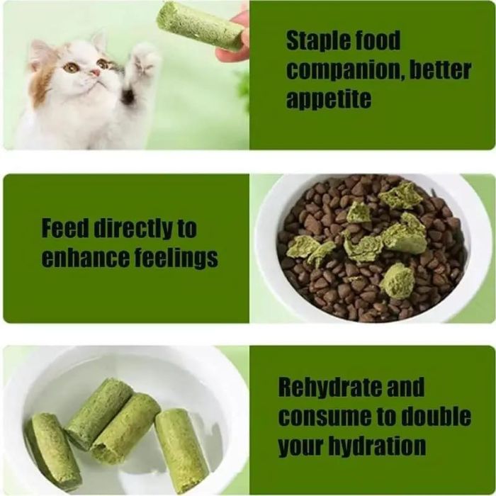 10pcs Cat Grass Teething Stick set with Chicken Flavor for Pet Cat (50g)