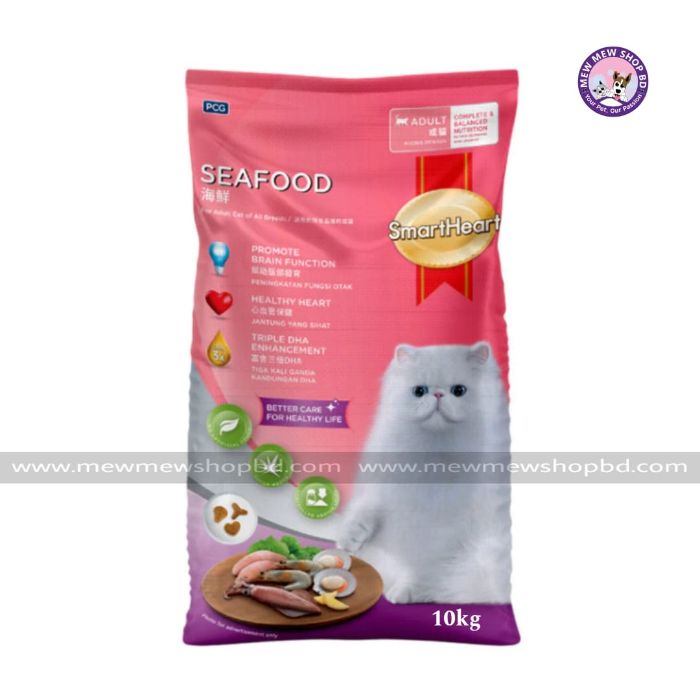 SmartHeart Adult Cat Dry Food in Seafood 10kg