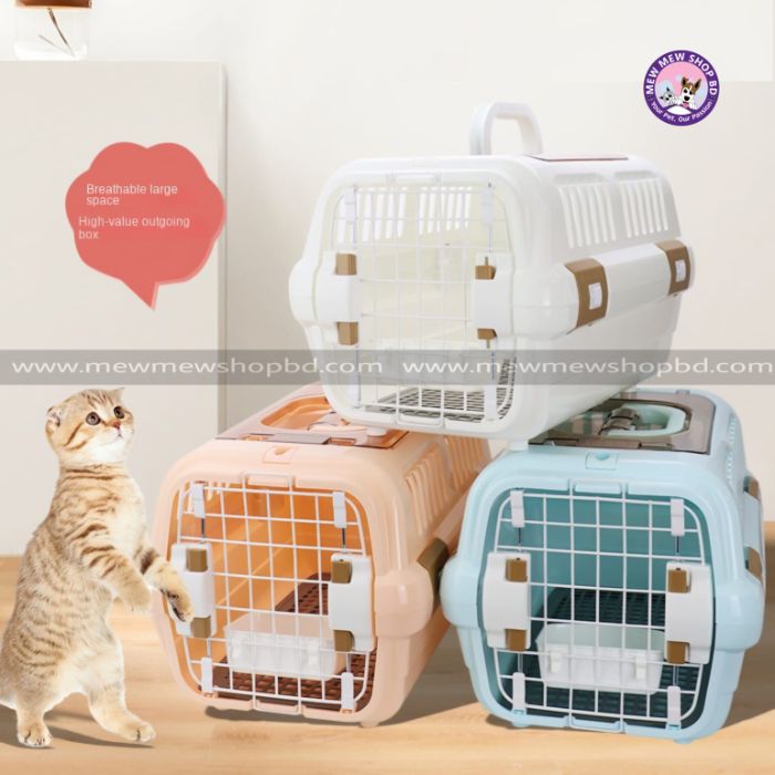 Multi Ventilation Super Premium Cat Carrier Box with Transparent Top