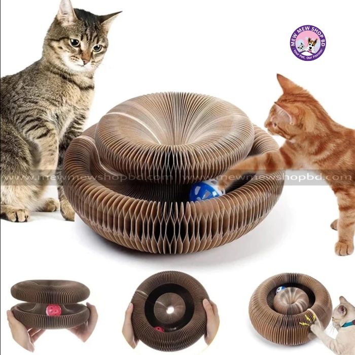 Magic Organ Cat Scratcher Board Round Corrugated Scratching Post Toys for Cats Grinding Claw Cat