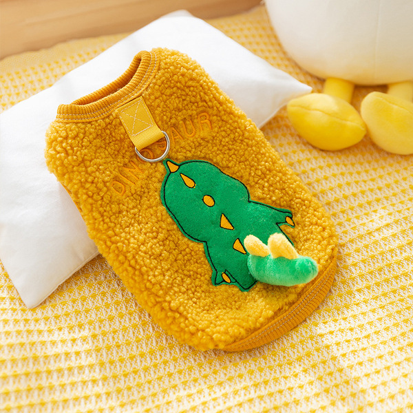 Animal Cartoon Design Pet Cat & Puppy Sleeveless Sweater / Dress with Traction Buckle for Winter ( No Exchange )