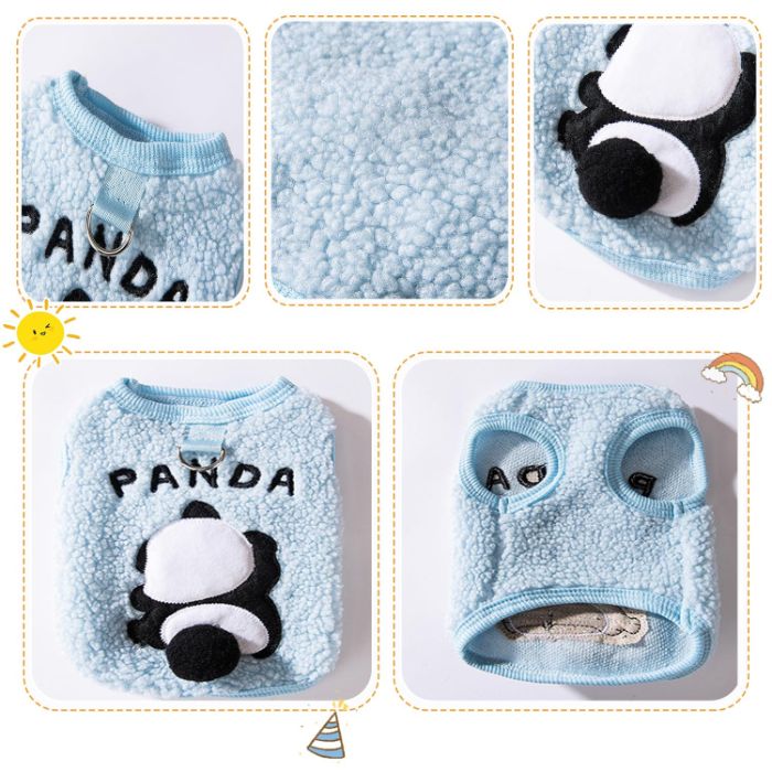 Animal Cartoon Design Pet Cat & Puppy Sleeveless Sweater / Dress with Traction Buckle for Winter ( No Exchange )