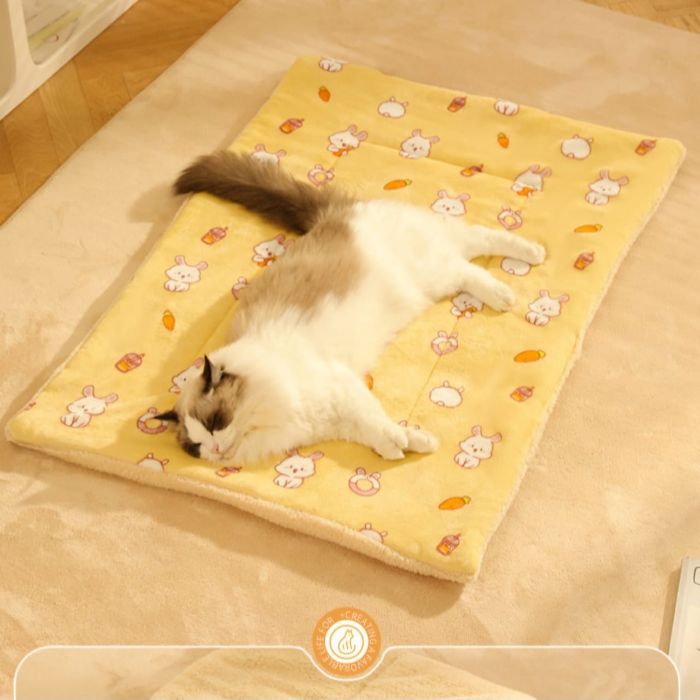 Premium Pet Cat & Puppy Comfortable Plush Blanket Winter Bed For Pet
