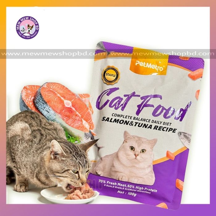 PetMetro Staple Cat Food in Salmon & Tuna 100g