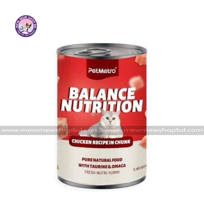 PetMetro Balance Nutrition Canned Cat Food in Chicken in Chunk 430g