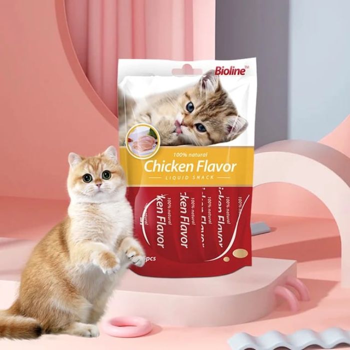 Bioline Cat Treats in Chicken Flavor 15g x 6