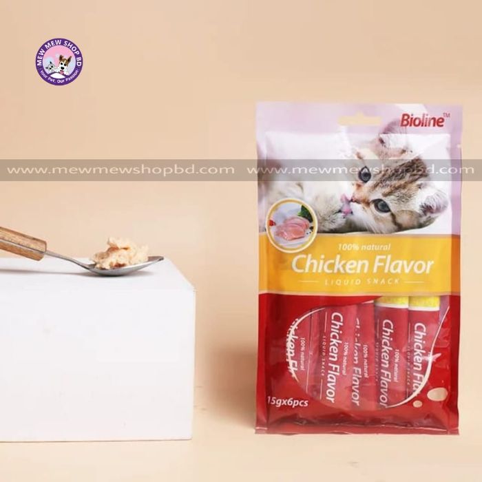 Bioline Cat Treats in Chicken Flavor 15g x 6