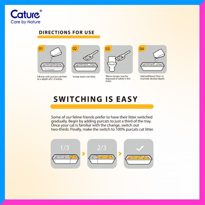 Cature Natural Tofu Mix Clumping Cat Litter Tofu and Bentonite 14L/5.6 kg