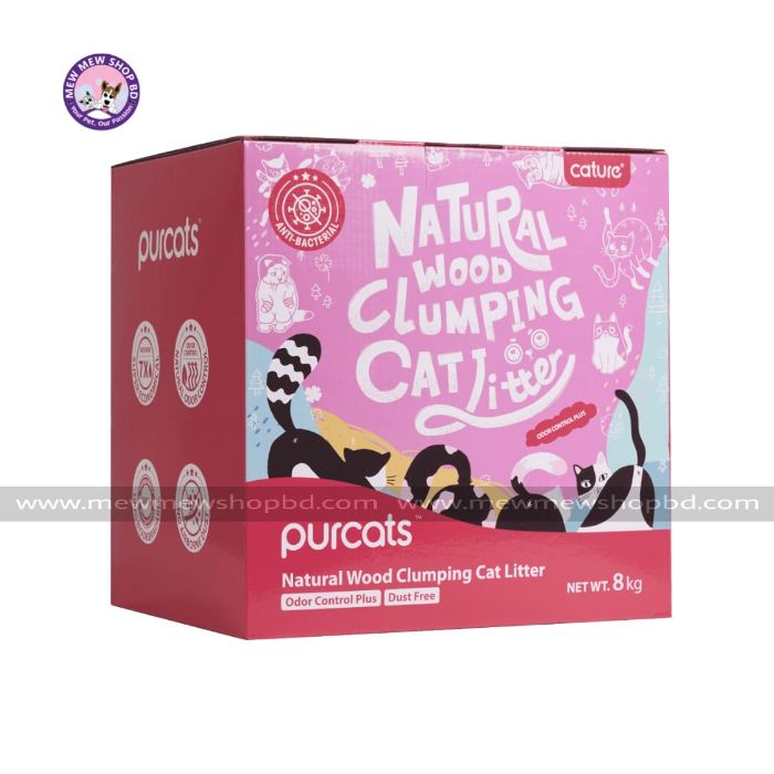 Cature Natural Wood Clumping Cat Litter Odor Control Plus 20L/8 kg