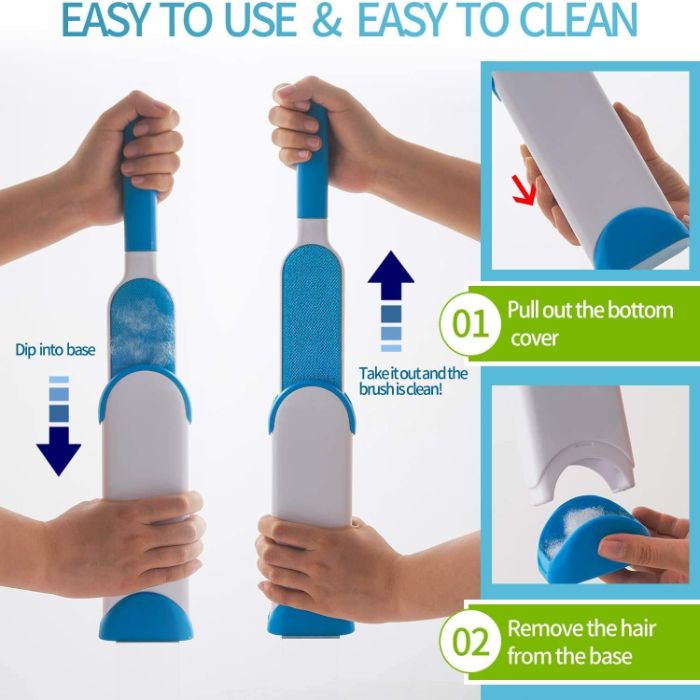 Premium Portable Hair / Fur Remover Cleaner Brush for Pet cat & Puppy