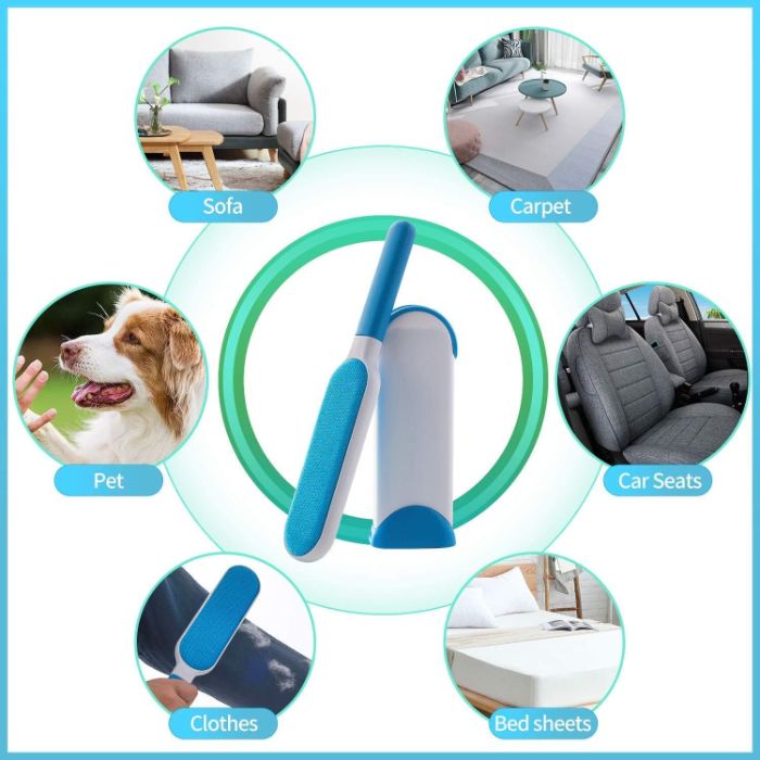 Premium Portable Hair / Fur Remover Cleaner Brush for Pet cat & Puppy