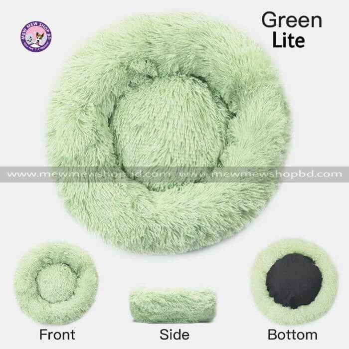 Round Plush Pet Bed House Super Premium Soft and Warm For Pets