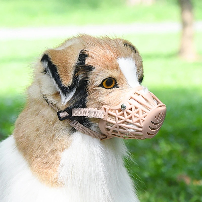 MOUTH PROTECTOR MUZZLE Dog Anti-biting Adjustable Belt Mask Plastic Dogs Muzzle Baske