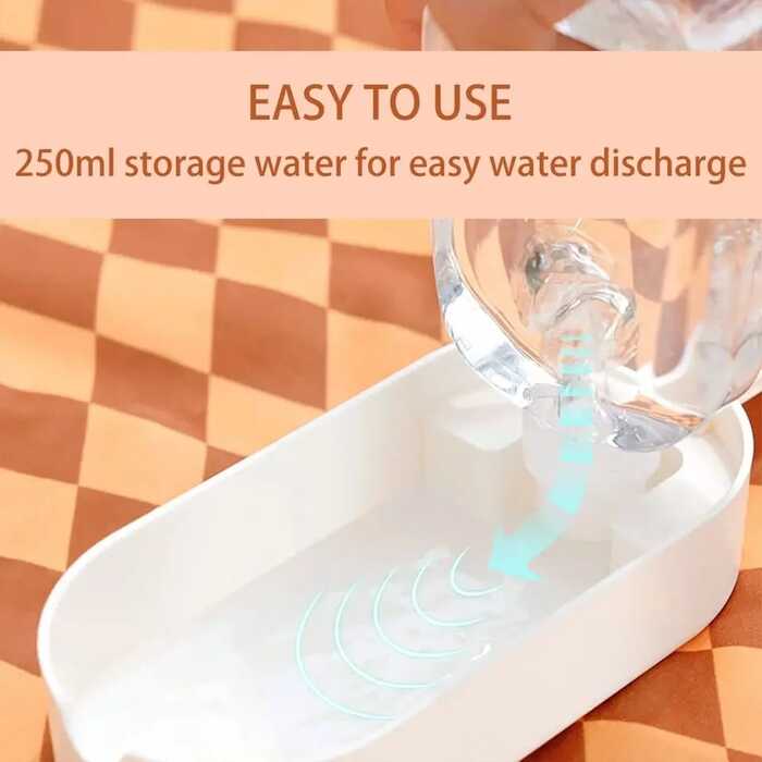 2 in 1 Portable Pet Water Bottle and Food Container Leak Proof Dispenser for Cats and Dogs