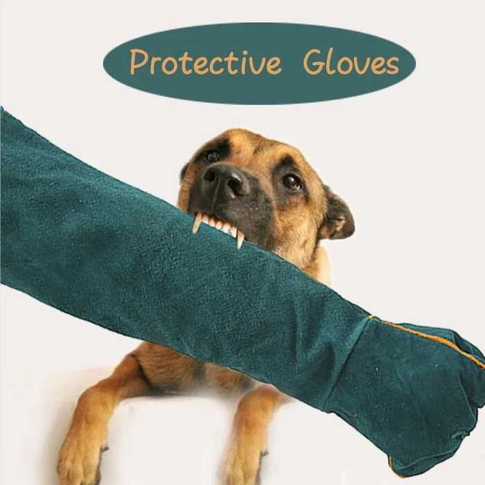 60cm Pet Cat & Animal Handling Anti Bite Dog Training Scratch Proof Gloves (1 Pair)