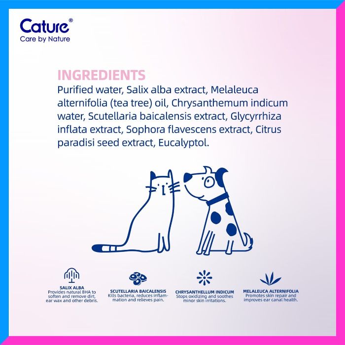 Cature Ear Cleanser for Cats and Dogs 120ml