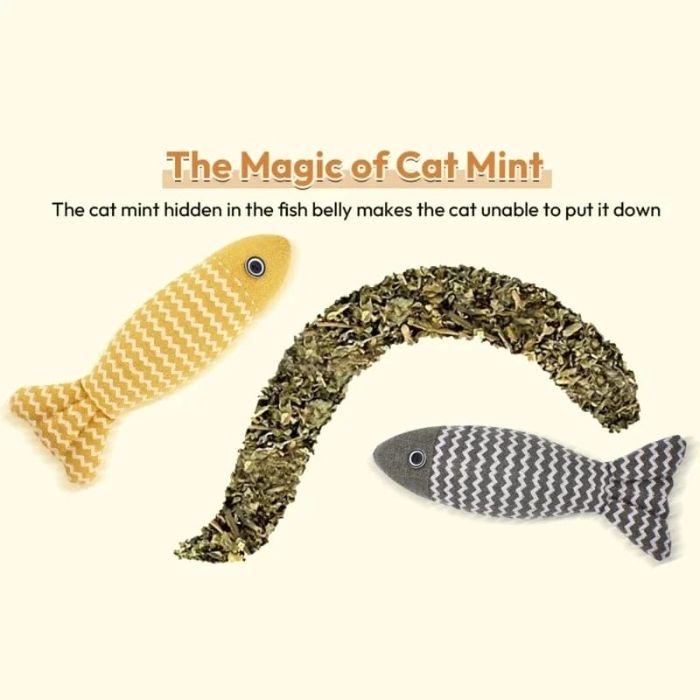 Colorful Catnip Fish Toy with bell Inside for Pet Cat-(1Pcs) 30cm