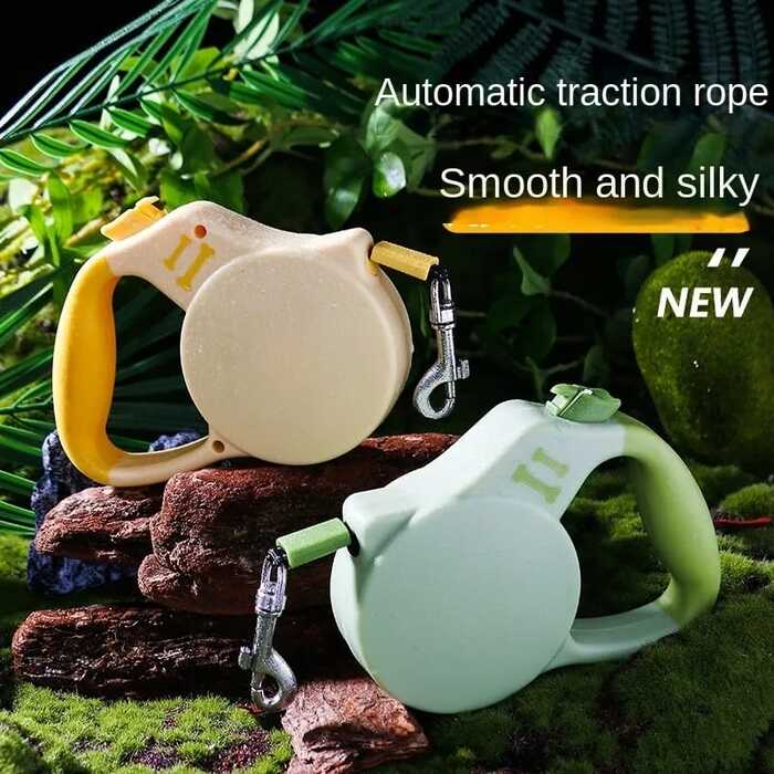 Colourful Automatic Retractable Nylon Leash with Break Button for Cats & Dogs