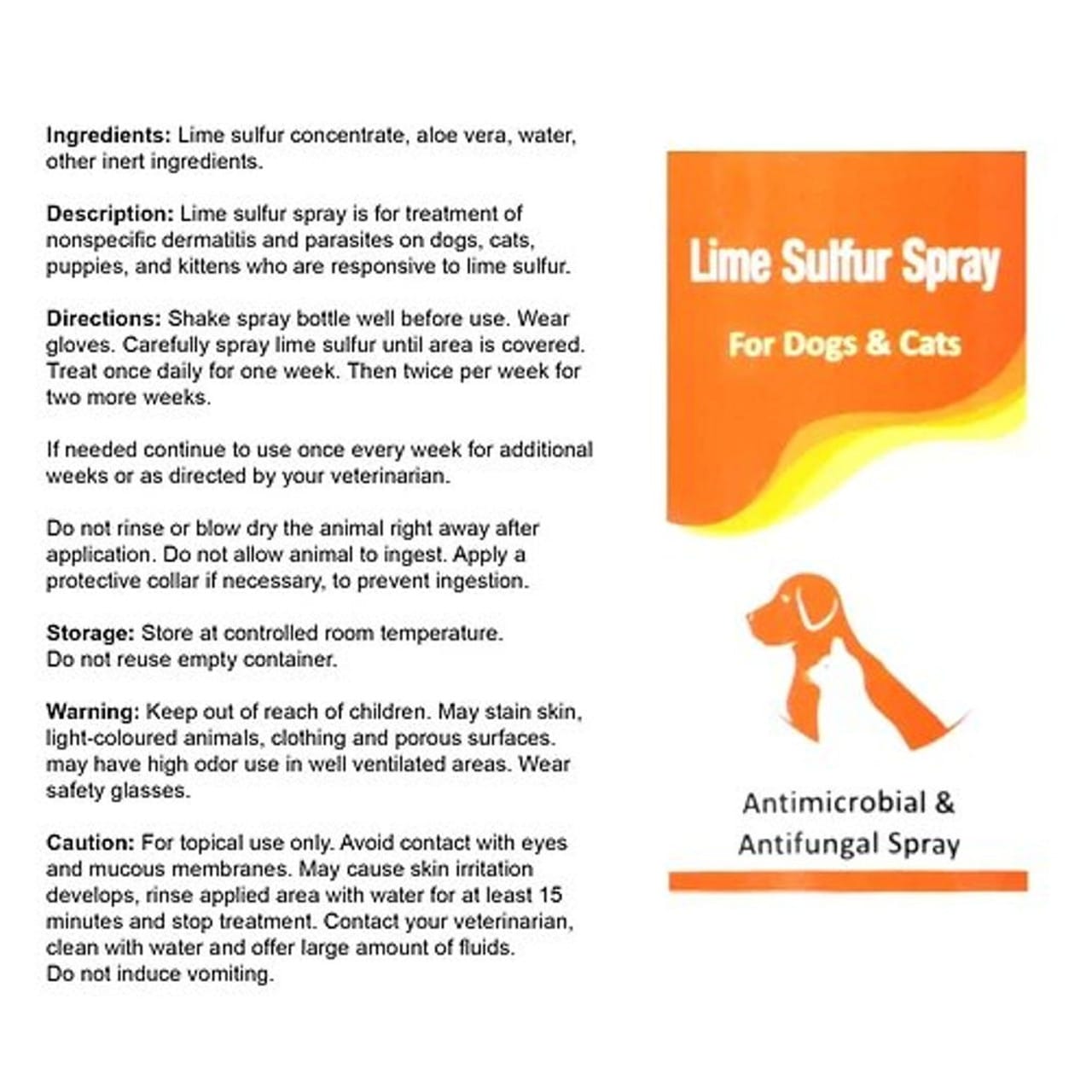 Lime Sulfur Spray for Cats and Dogs (250ml)