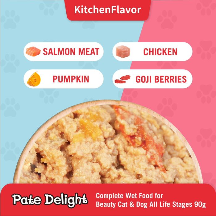 Kitchen Flavor Pate Delight Wet Cat food with Salmon & Chicken