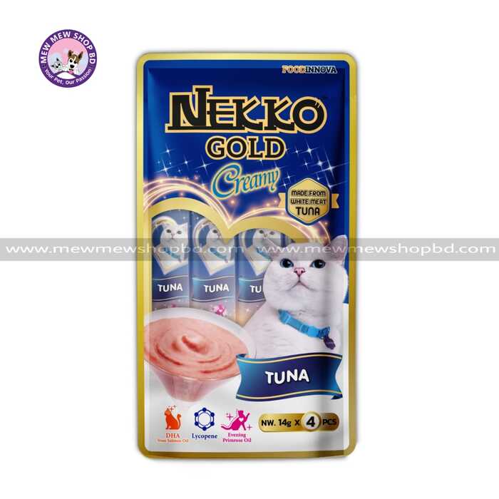 Nekko Gold Creamy Stick Cat Treat with Tuna 14g x 4pcs